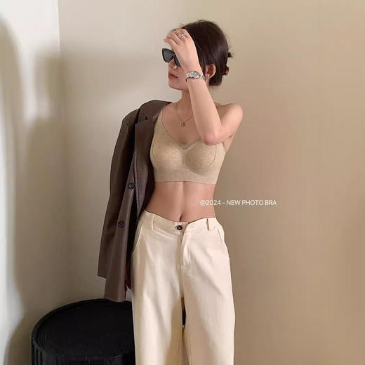 【暖肌磨毛肌理纹文胸】无痕舒适无钢圈提拉文胸 亲肤透气内衣女 商品图1