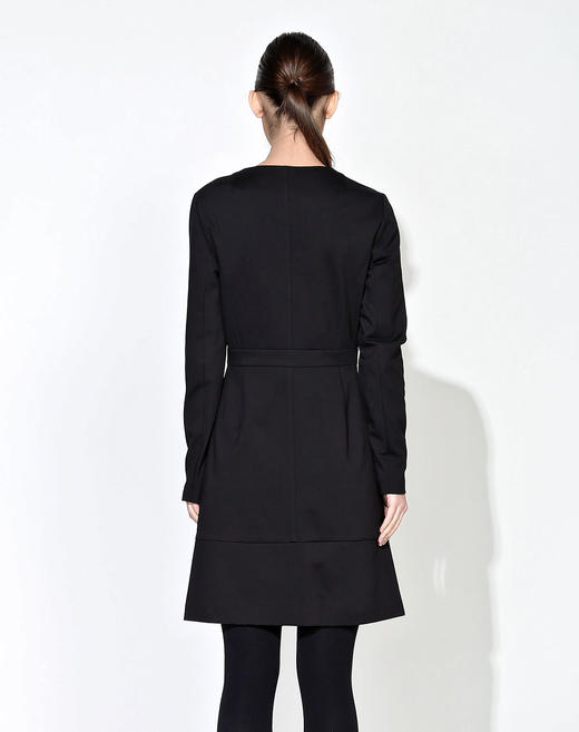 4893915746974 EQ:IQ 黑色V领拉链长袖连衣裙 商品图1