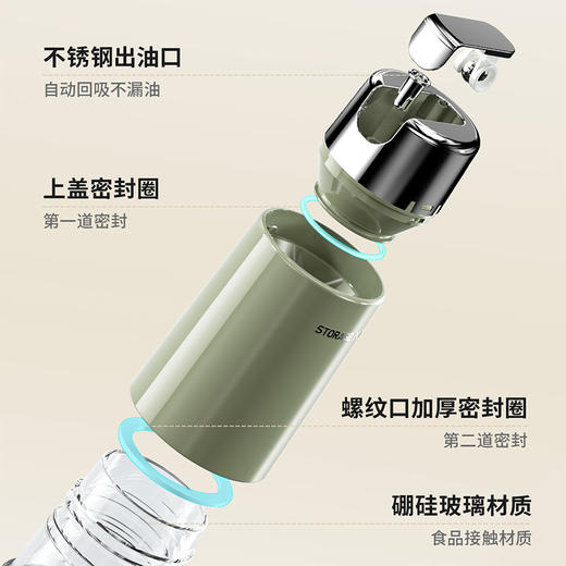 摩登主妇自动开合油壶家用厨房不挂油食品级酱油瓶油罐壶玻璃油瓶 商品图3