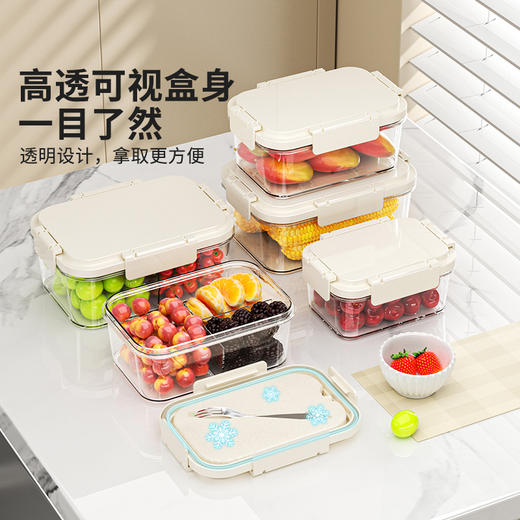 摩登主妇水果便当盒带叉子外出携带保鲜移动小冰箱便携野餐分装盒 商品图3
