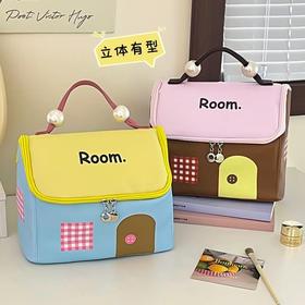 【可爱小房子化妆包】女便携旅行洗漱包防水化妆品收纳包大容量收纳袋。ry