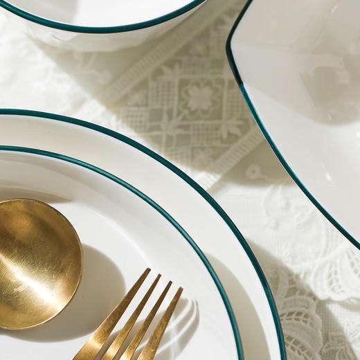 乐享陶瓷北欧蓝线琉璃餐具23件套 商品图7