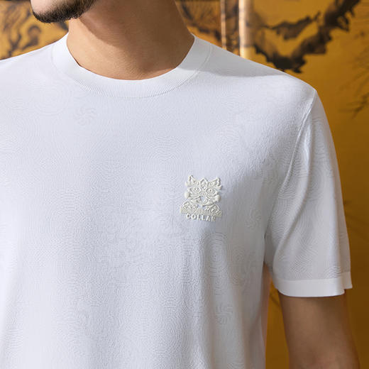 【中华立领】柒牌短袖T恤男夏季新款时尚休闲伊力特圆领印花体恤128T72660 商品图2