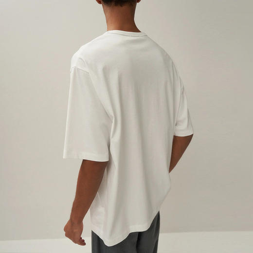 ATON COTTON中性款日本和歌山编织超长棉吸水速干全棉圆领短袖T恤 商品图2