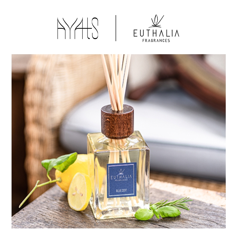 意大利EUTHALIA香薰 BLUE ZEST活力蓝调 无火藤条香薰