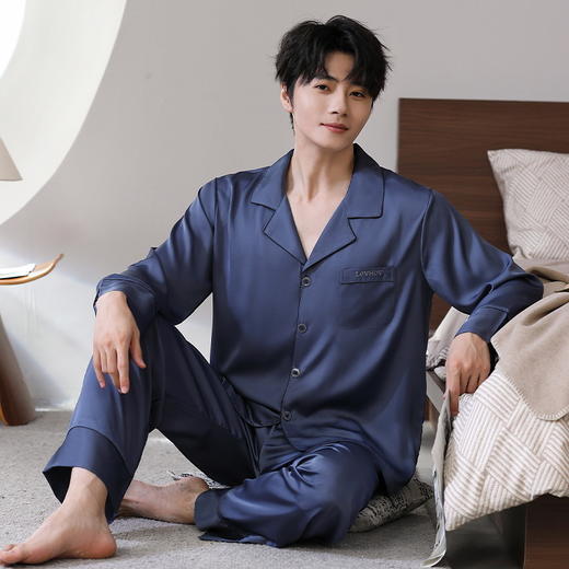春夏鹿好男士冰丝家居服 丝滑凉感睡衣套装 商品图0