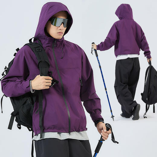 【99秒】LUCKY DEER秋季情侣款鸟平替硬壳风衣外套 商品图2