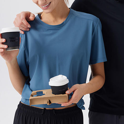 跃牌【跃LEAP-ACTIVE】系列 速干锦纶t恤男女同款夏季圆领冰丝透气防晒跑步健身宽松运动短袖R51112 商品图1