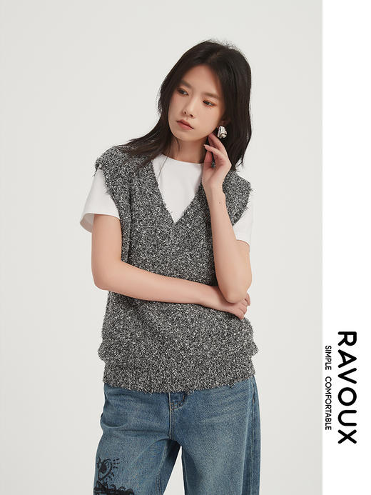 271219907灰色亮片马甲 商品图5