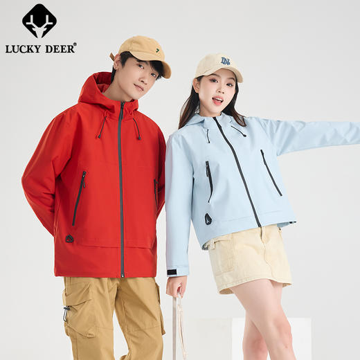 LUCKY DEER情侣款山系轻量化三防单冲外套 商品图1