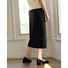 OLrain欧芮儿2025春季新款法式复古波点开叉纽扣高腰中长半身裙女 商品缩略图2