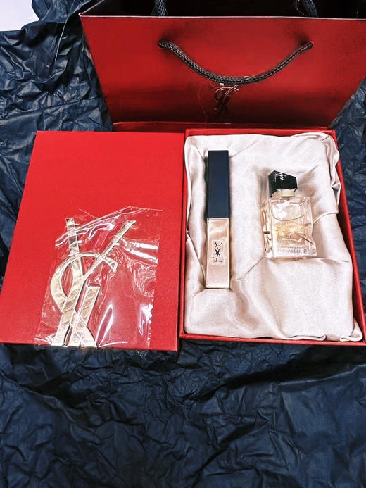 预售5-7天发货 【女神节礼物】Ysl口红礼盒1966+自由之水Q香7.5ml配礼盒礼袋 商品图0