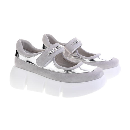 sheme莱卡拼接亮皮水晶点缀女士休闲运动玛丽珍鞋可定制 商品图10