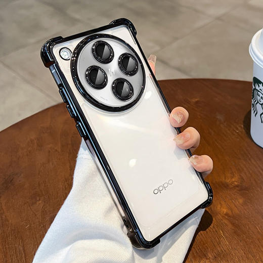 【电镀气囊防摔透明OPPO手机壳】适用OPPO FINDX8pro气囊防摔手机壳A58电镀镜头膜软壳透明保护套7。ry 商品图4