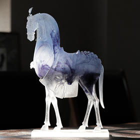 「與山堂」古法琉璃复刻 收藏级孤品北齐战马