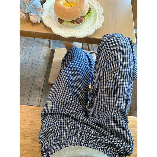 【149元任选2件】最后一波现货！藏蓝格子休闲工装裤 商品图2