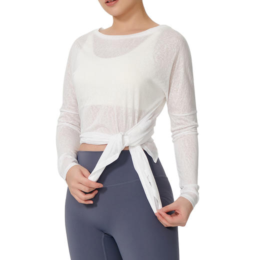 I'd爱帝新升级双侧开叉长袖罩衫运动瑜伽上衣 商品图5