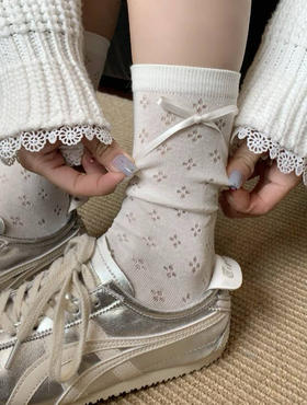 蝴蝶结镂空袜4双（b锁