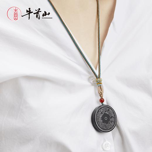 牛首山牛首吉祥黑曜石平安扣吊坠男女本命年送人礼物项链 商品图1