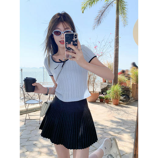 <曾小咸推荐>韩系高腰百搭3色百褶半身裙 商品图3