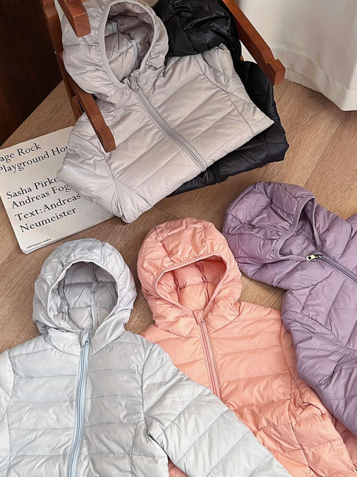 特价 29.5元/件  冬日小镇糖果色儿童保暖外套 羽丝绒 断码清仓 130-160码 商品图3