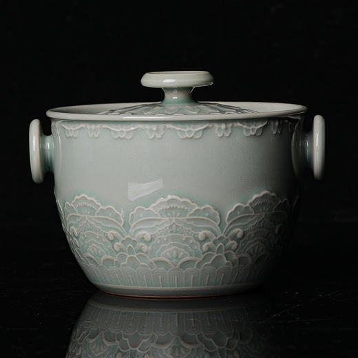 龙泉青瓷敦煌宝相纹与百财吉祥纹饰茶具 商品图7