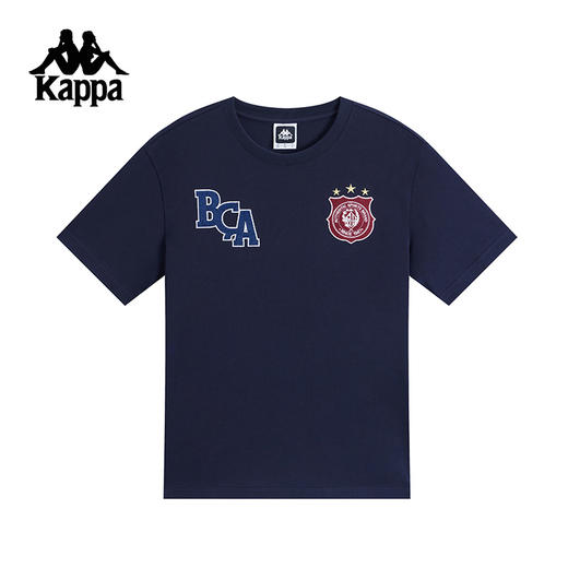 Kappa卡帕背靠背夏季运动短袖2025新款纯棉透气t恤男休闲半袖上衣K0F32TD14 商品图0