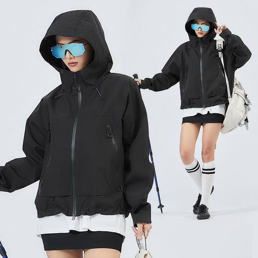 LUCKY DEER秋季女款鸟平替硬壳风衣短外套 商品图2