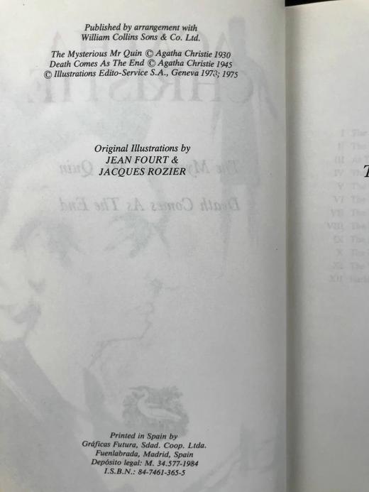 阿加莎·克里斯蒂《神秘的奎恩先生/死亡终局》 约8幅插图 复古仿皮精装32开 商品图3