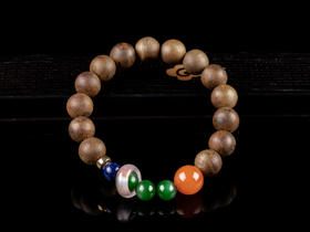 XY0056原创沉香DIY碧玉南红手串10mm