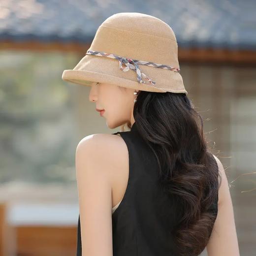 紫宝合纸前翘简约防晒遮阳帽 商品图0