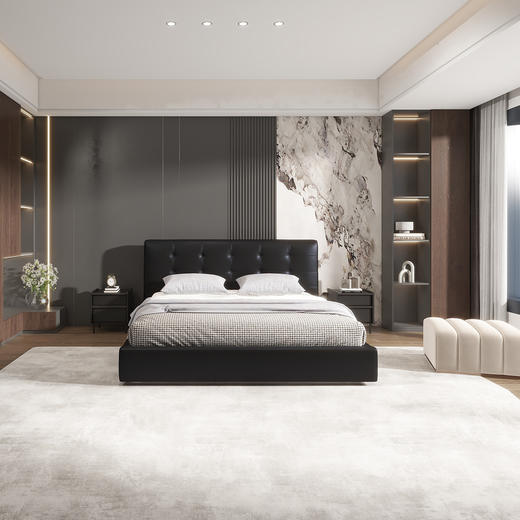 顾家家居整装 现代时尚 皮艺软床 KZ.B1076PF4幻影 商品图1