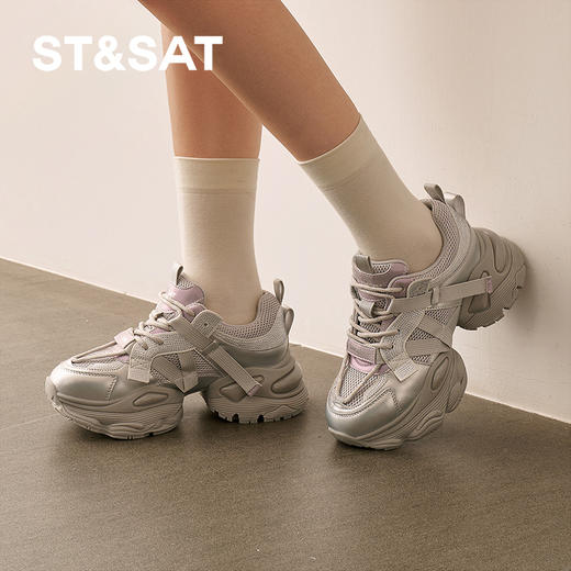 星期六时髦街头风厚底老爹鞋SSD1112E1P 商品图1