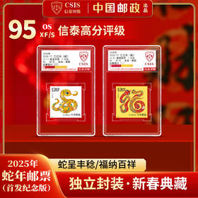 2025蛇年生肖邮票（一套2枚首发90分封装评级版）