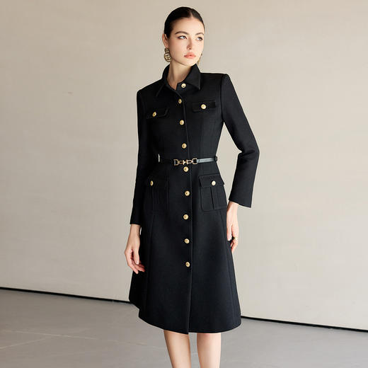 IWY/气质轻奢黑色西装裙女新款绑带长裙正式场合职业连衣裙Q1280 商品图3