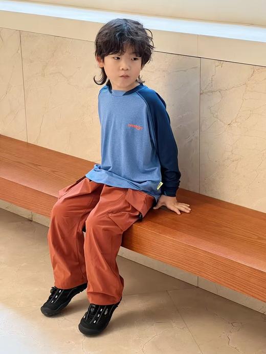 2025春夏 日系户外 儿童速干插肩长袖美利奴扎染T工装裤 商品图4