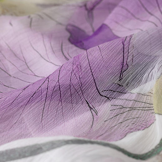 【林栖设计小店】桑蚕丝印花连衣裙紫荆花宽松2025夏季新品花仙子长裙女1952103 商品图8