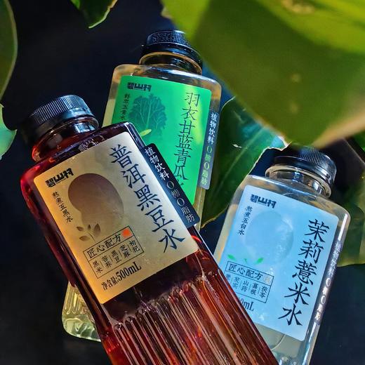 [屁侠推荐]碧山村 茉莉薏米水、普洱黑豆水、羽衣甘蓝水  清润轻秤水 500ml/瓶 商品图0