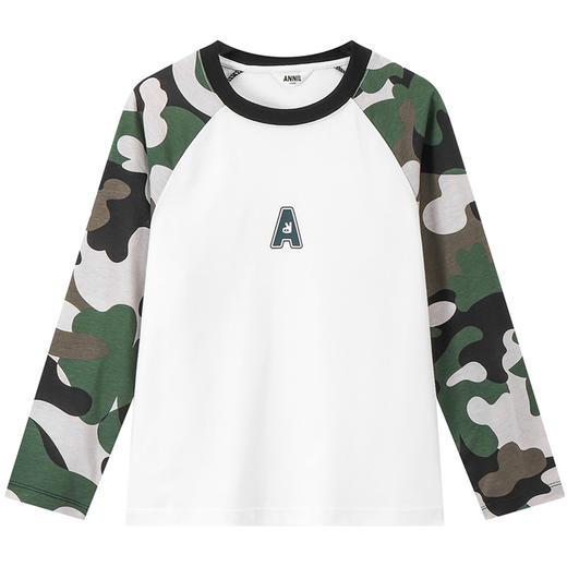 男女童圆领长袖T恤春季新款安奈儿童装EM511179 商品图7