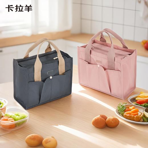 【保温便当袋】卡拉羊大容量保温便当包轻便饭盒袋手拎袋CX0354 商品图3
