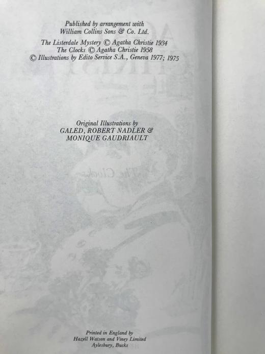 阿加莎·克里斯蒂《金色的机遇/怪钟疑案》 约9幅插图 复古仿皮精装32开 商品图4