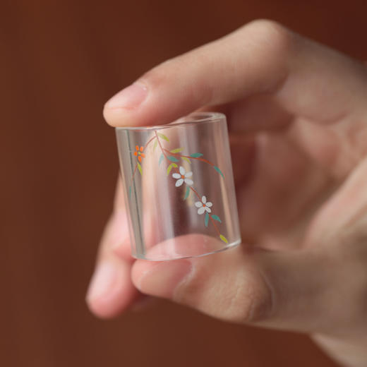 流帘盖置 花卉 玻璃 無予 商品图3