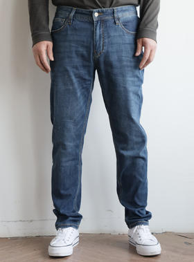 G.X.G 元单弹力水洗修身小直筒 牛仔裤 NZK233