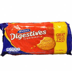英国 Mcvities全麦粗粮纤维消化饼-360g*2