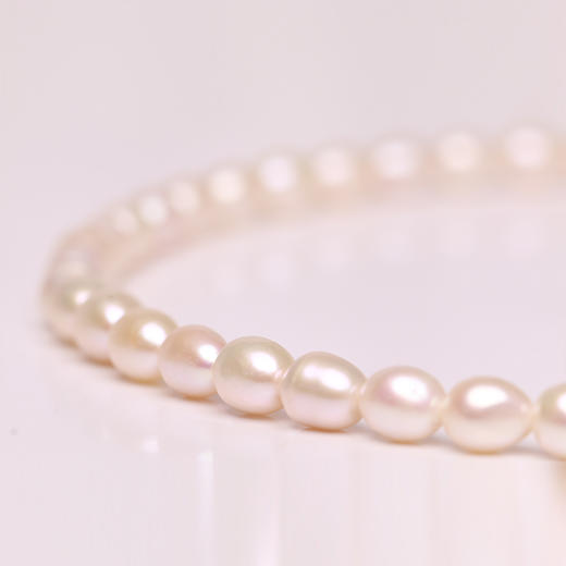 美裕 淡水珍珠项链 米形珠 6.5-7.5mm 108481 商品图4