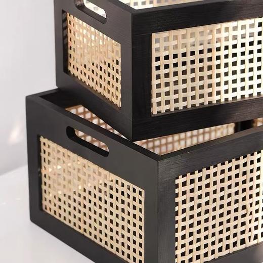 【3色6种规格可选】娜家藤编实木收纳筐 商品图4