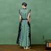 【林栖设计小店】提花连衣裙优雅荷叶边收腰显瘦2025春夏新品无袖长裙女1952094 商品缩略图2