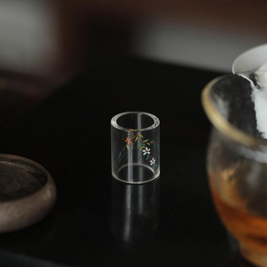 流帘盖置 花卉 玻璃 無予 商品图1