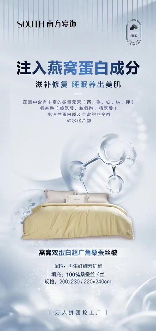 南方寝饰燕窝双蛋白超广角桑蚕丝四季被 商品图0
