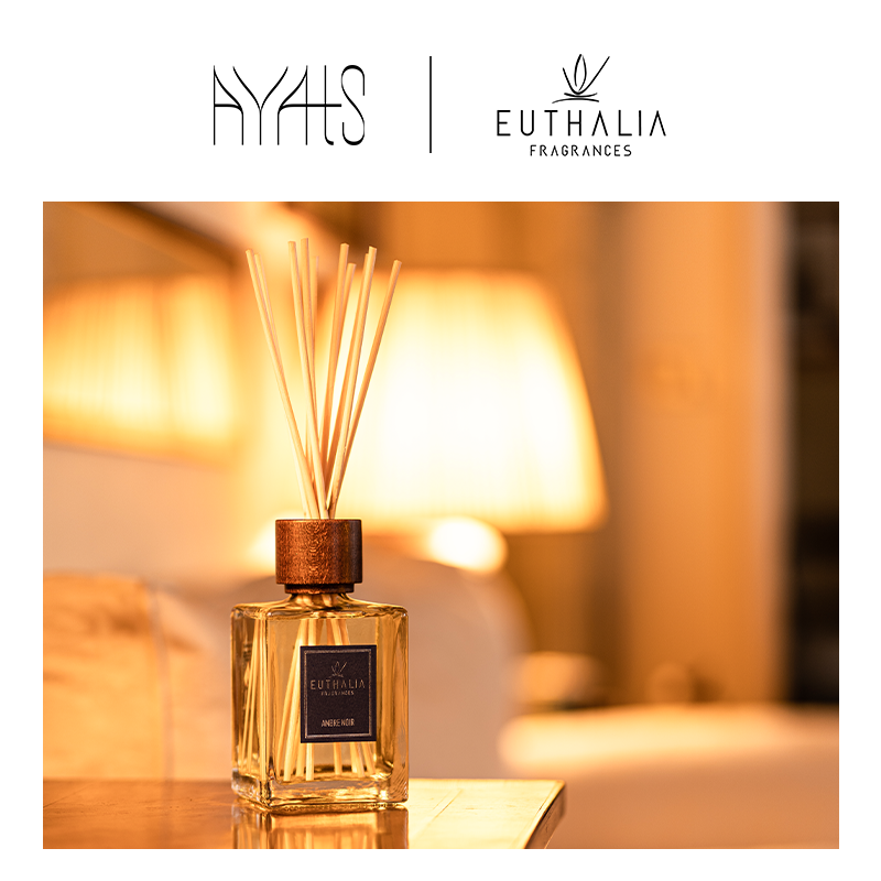 意大利EUTHALIA香薰 AMBRE NOIR琥珀之夜 无火藤条香薰